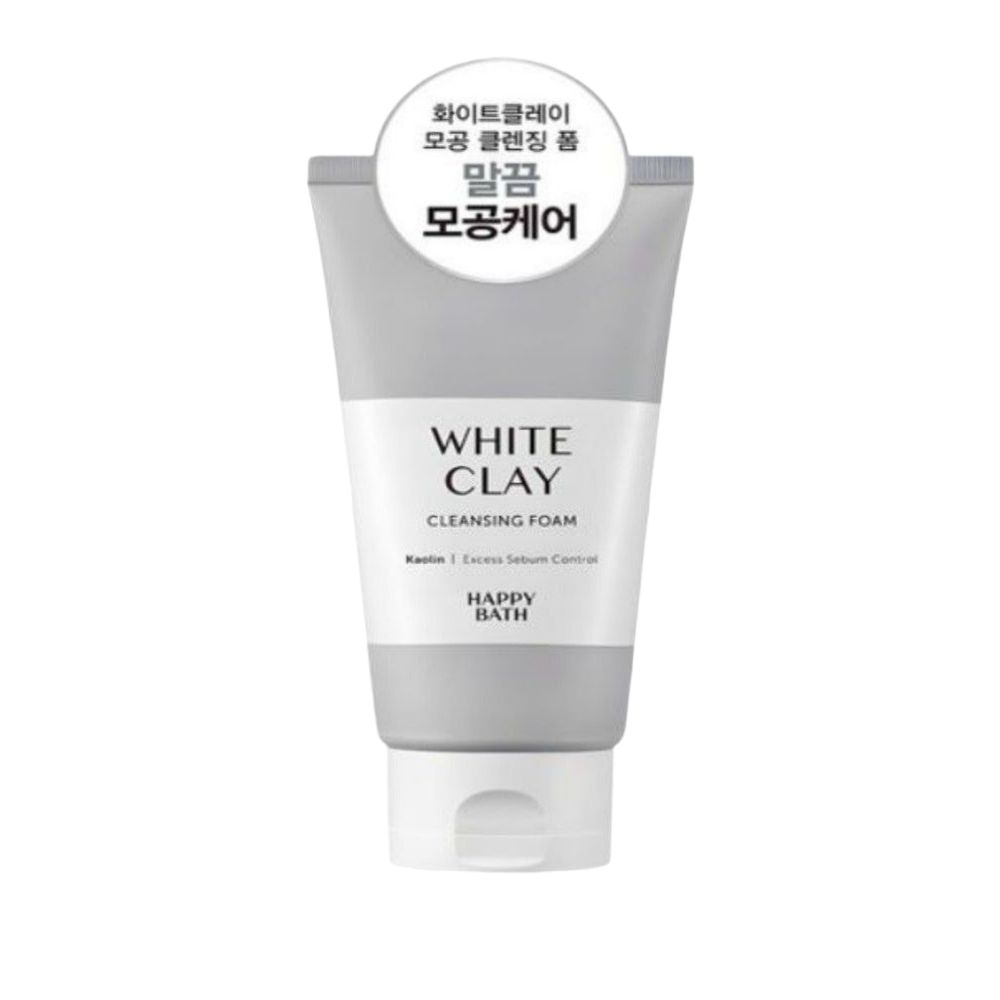 HAPPY BATH White Clay Pore Cleansing Foam 150g X 2