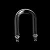 Aquarium Airline Tubing Glass Connectors U Fish for Tank Air Tube Metal Pipe for 4mm I.D. Air Line Hose
