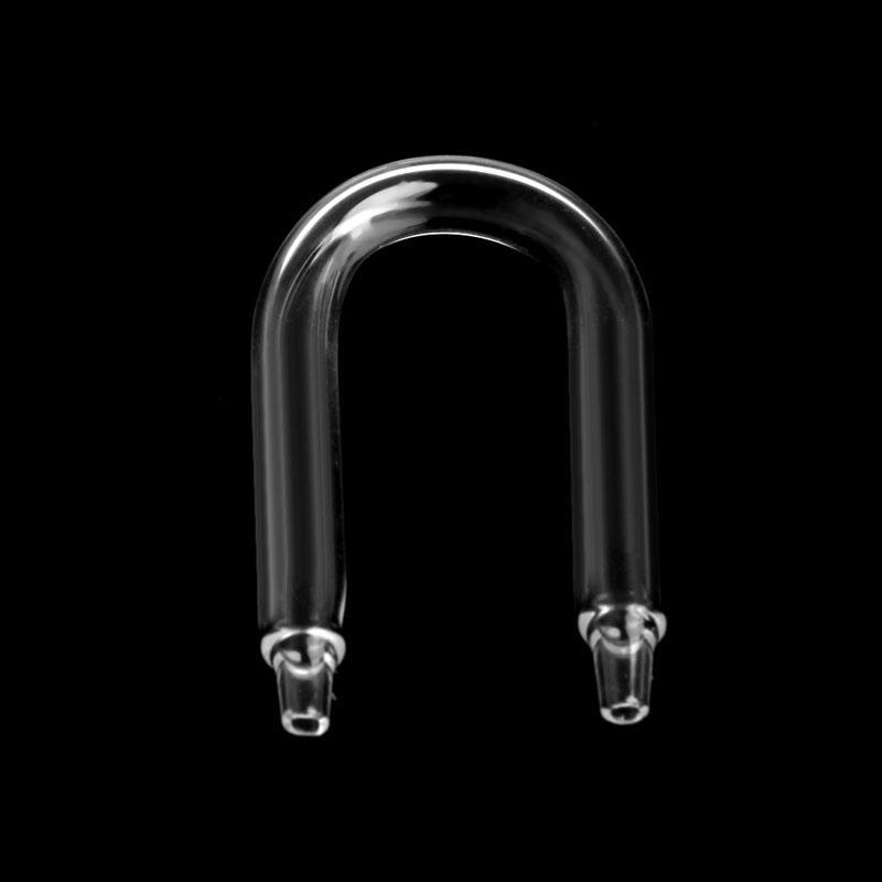 Aquarium Airline Tubing Glass Connectors U Fish for Tank Air Tube Metal Pipe for 4mm I.D. Air Line Hose