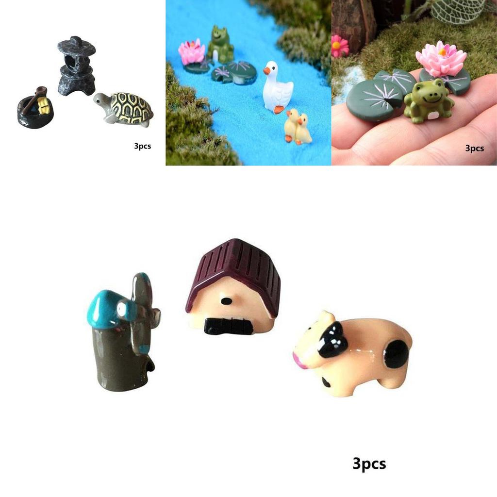 Endearing Mini Animals Resin Figurines Perfect For Crafting Micro Landscapes