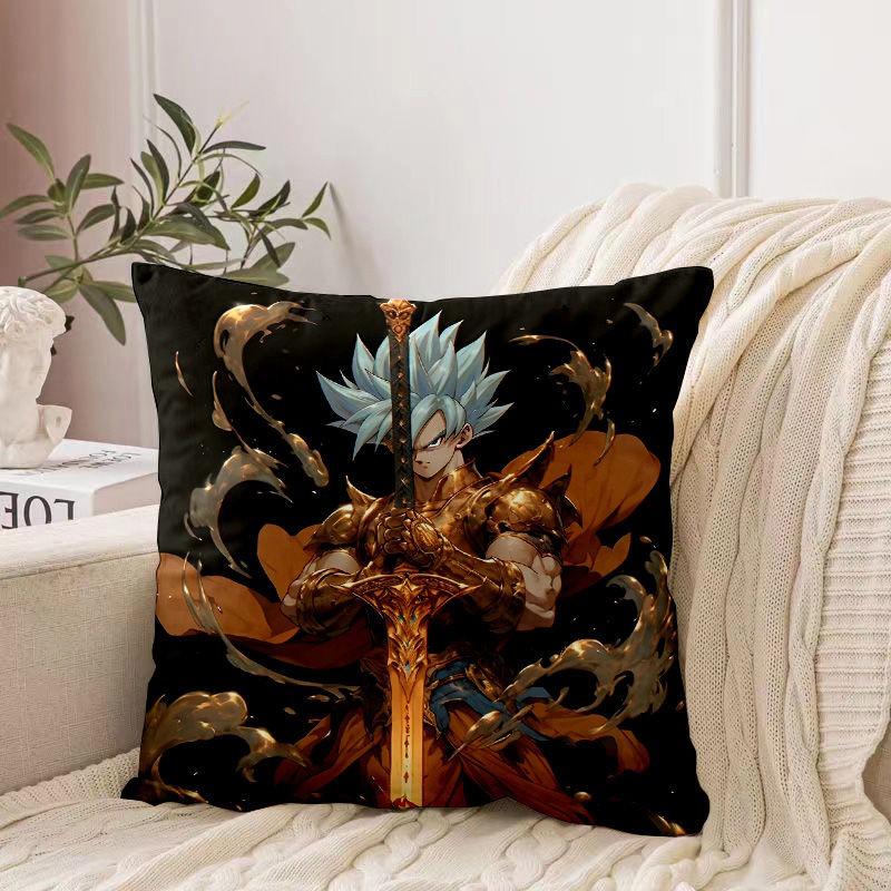 Kissenbezug mit Dragon Ball-Motiv und Cartoon-Print – Ein Traum für Anime-Fans! Anime-Accessoires und Deko-Geschenke