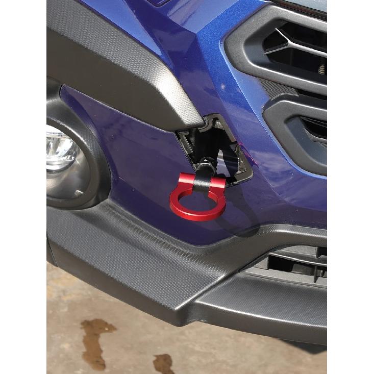 For Subaru WRX Crosstrek 2022-2024 Aluminum Alloy Red Car Forward Trailer Hook Tow Ring Bumper Tow Hook Trim Car Accessories