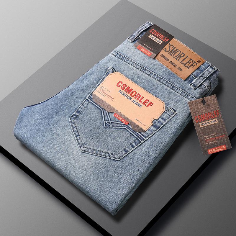 CSMOR LEE Herren Retro Slim Straight Elastische Jeans - Frühling & Herbst Kollektion