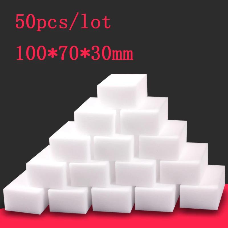 50 Pieces of White Melamine Sponge Eraser, Kitchen, Office, Bathroom Cleaning/dishwashing Accessories 100 * 70 * 30mm