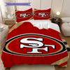 San Francisco 49ers Pattern Bedding Quilt Set Quilt Cover Pillowcase Home Decoration Birthday Gift (1 * duvet cover + 2 * pillowcase, without core)