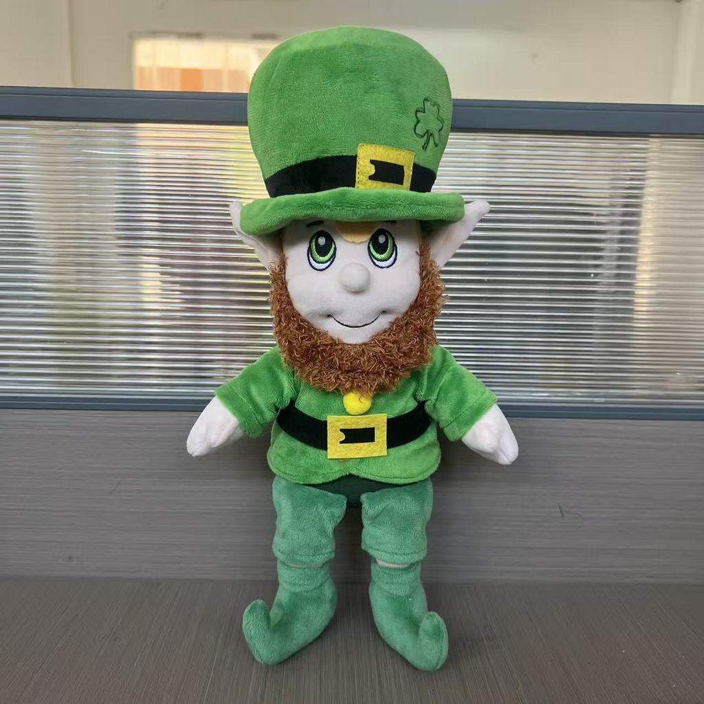 

Patricks Day Plush Doll With Green Hat Soft Toy For Holiday Decor And Gift