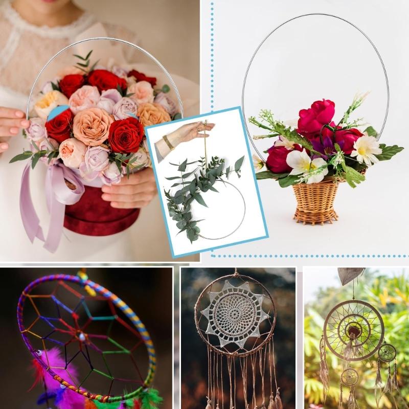 10Pcs Metal Dream Catcher Hoops Dream Catcher Craft Rings for Handmade Craft Wreath Making Project Wedding Decoration