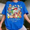 2026 New Toy Story Lobo Christmas Cotton Women's Casual Fashion Loose Short Sleeve