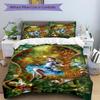 Alice Wonderland Print 3Pcs Bedding Setduvet Cover With 2 Bedropillowcase Home Birthday Gift