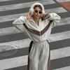 Fashion Suit Casual Sports Suit Zipper Cardigan Trousers Two-piece Suit Women