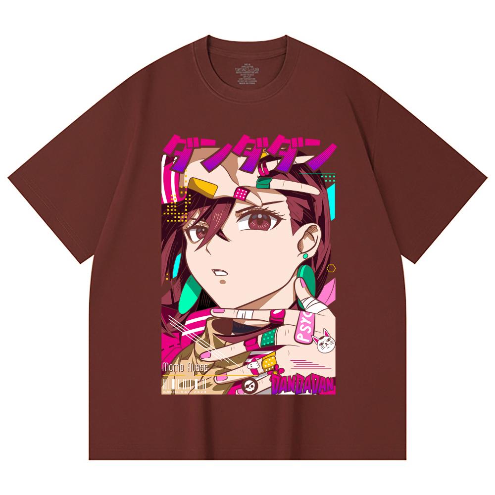 230 Gsm 100% Cotton Dandadan V21 Momo Print Unisex Heavy Cotton T Shirt