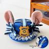 Girls' Summer Rabbit Police Officer JK Skirt Set with Princess Dress
