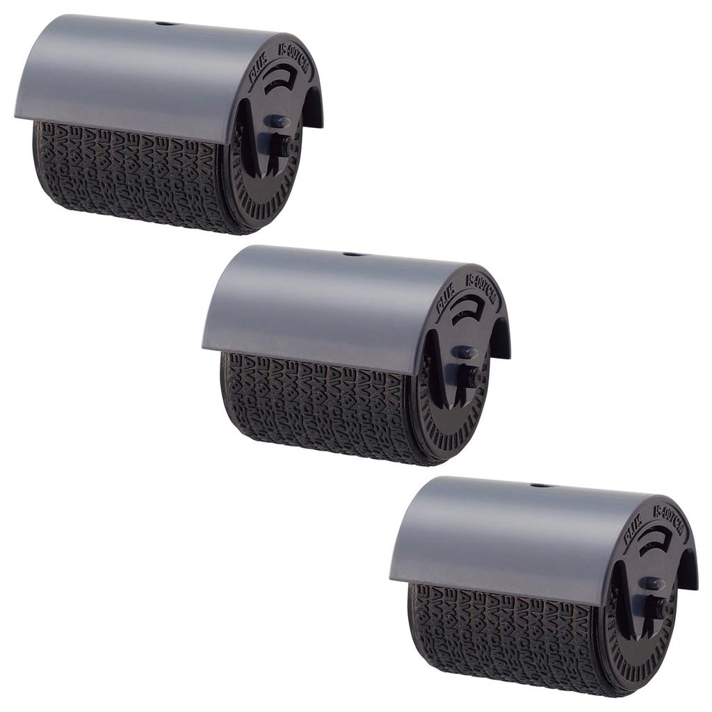 Plus Personal Information Protection Stamp Roller Keshipon Replacement Ink X 3 Cartridge, 3-pack, 37-299