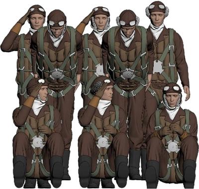 Triumph Model 1/72 Japanese Crew Figures 2 (20 Figures) 3D Printer Kit TRFF72002B