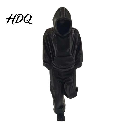 Home Office Decor Thinker Figurine 3D Printed Sweatsuit Man Statue for Eco-friendly Gift Idea Desk Bookshelf Decor Collectible Ornaments Men