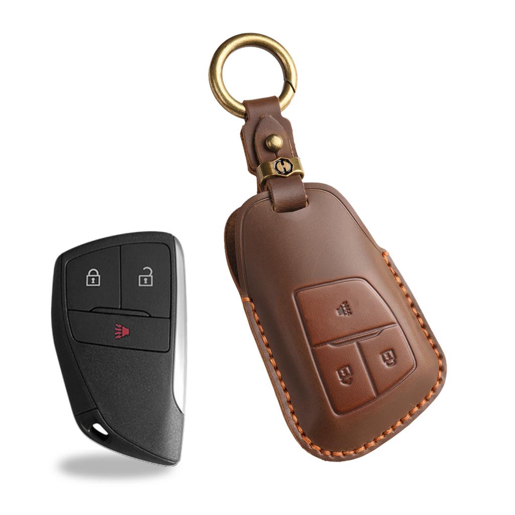 Retro Leather Key Cover For New Buick Envision High-End Leather Protection Car Key Protection Bag