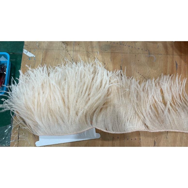 Feather White Ostrich Feather Trim for Wedding Party Dress Decorative Clothing Sewing Accessories 10-22cm Long Plume Fringe