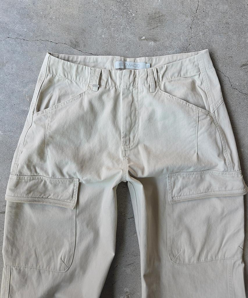 SLOWACID Oblique Pocket Cargo Pants [Ivory]
