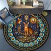 Glass Cat Majesty Round Area Rug Under Office Chairs Bedroom Living Room Home Decor