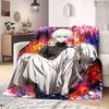 Tokyo Ghoul Stylish Print Flannel Blanket, Warm Cartoon Design for Sofa and Bed, Portable Travel and Picnic Throw Blanket_LIAN