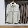 1116 Spring New Cooperative Men's Women's Couple Tooling Loose Shirt Loose Long Sleeve Shirt 181116