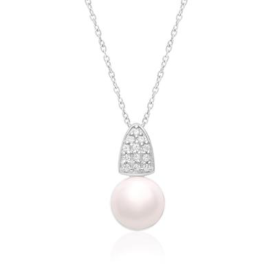 Bezel Set 3.60 Ctw Round Shape Pearl Gemstone 925 Sterling Silver Drop Women Wedding Pendant Necklace
