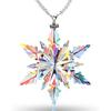 2024 Colorful Christmas Ornaments Crystal Glass Snowflake Star for Christmas Tree Ornaments Hanging Crystal Sun Catcher Pendant Home Decor