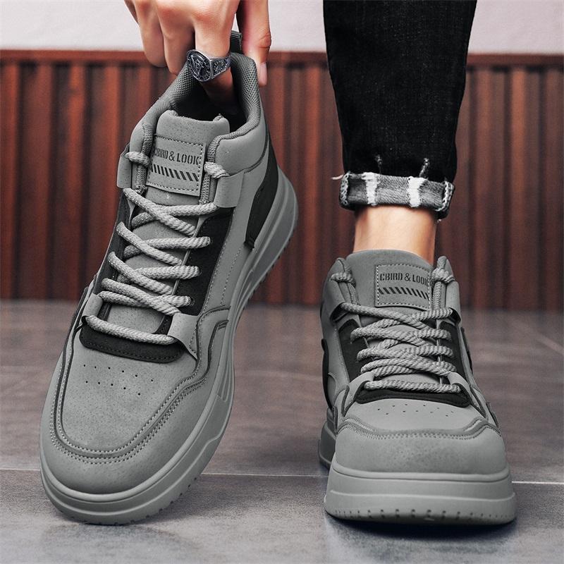 2024 Retro Casual Shoes High Top Men's Vulcanized Board Shoes Platform Sneakerss Male Comfortable Outdoor Sports Tennis Shoes