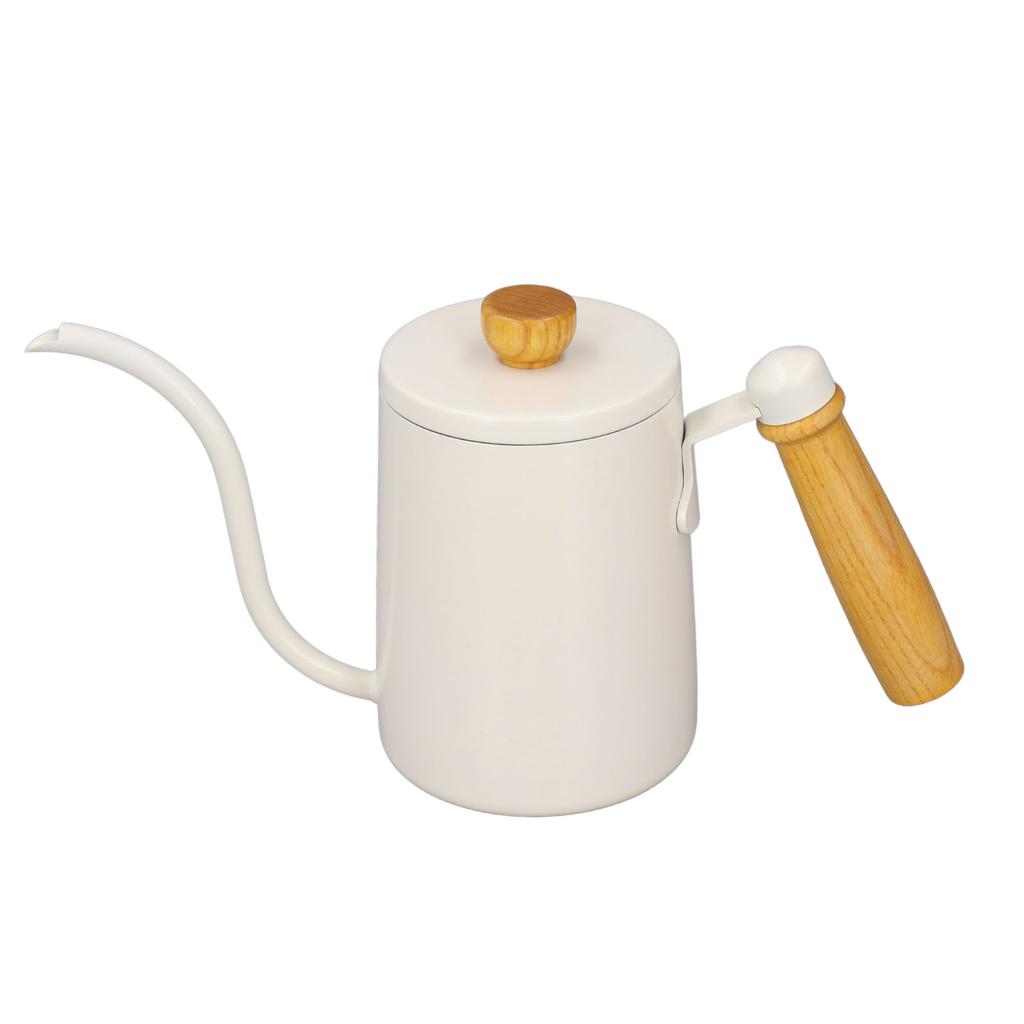 600ml 20oz Pour Over Coffee Kettle Pour Over Kettle Gooseneck Spout Coffee Tea Pot with Wood Handle