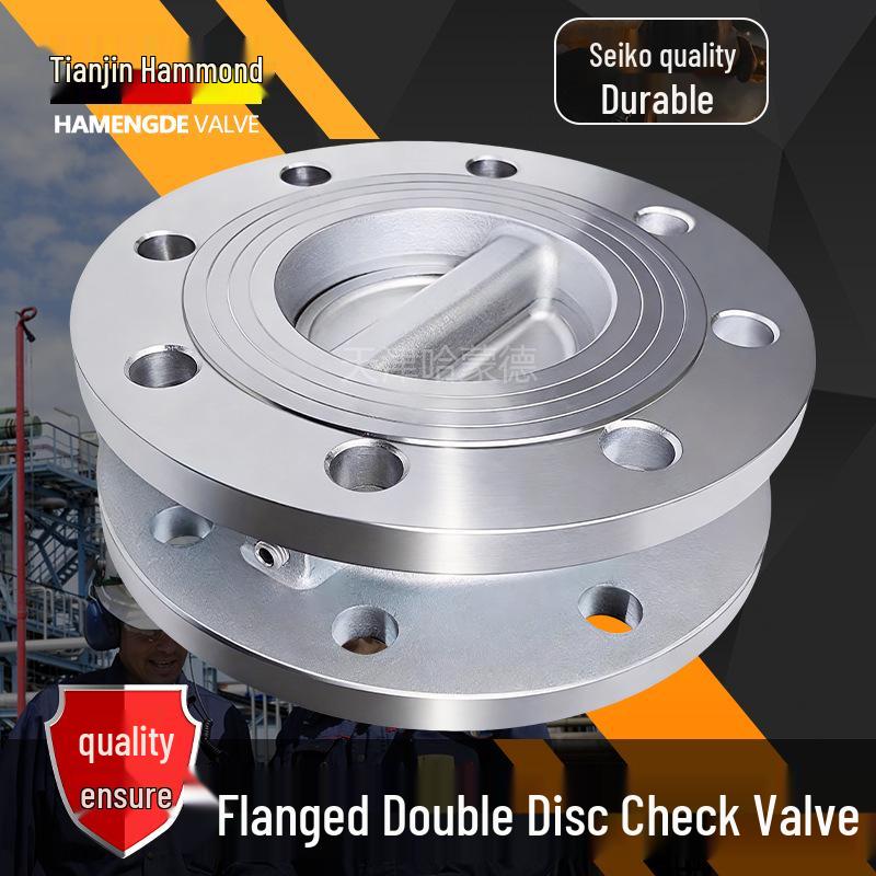 Hammond H46W-16P Double Plate Flanged Check Valve, Butterfly, Cast Steel, Stainless Steel 304/316L