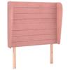 VidaXL Tête de lit avec oreilles Rose 83x23x118-128 cm Velours3118131