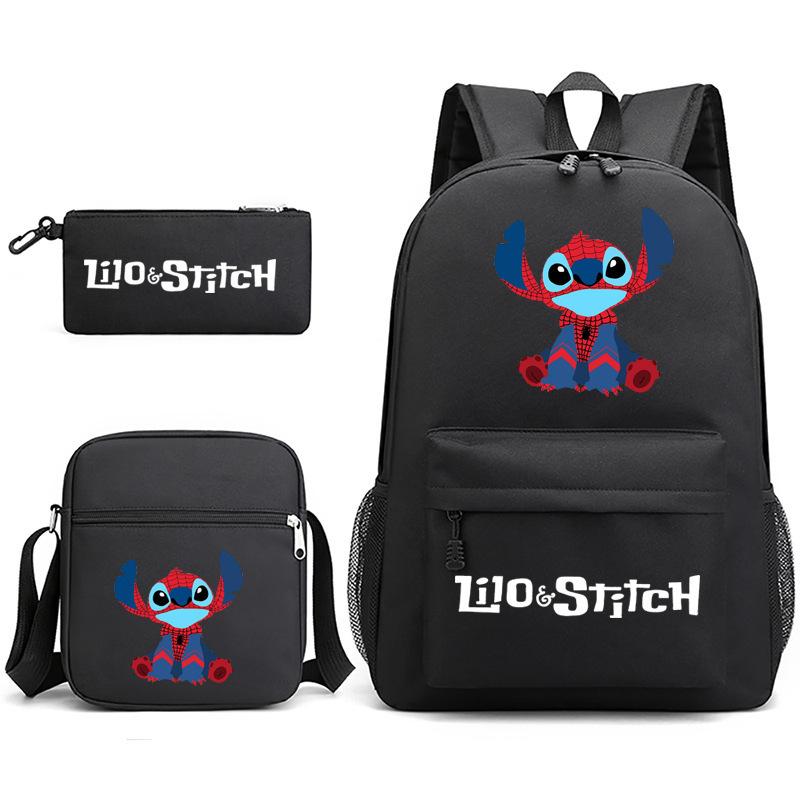 Printed Schoolbag Three-Piece Set, Primary And Secondary School Schoolbag, Backpack, Shoulder Bag, Pencil Bag.