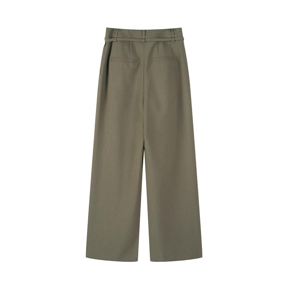 LAP Double-Pleat Belted Wide Pants As2Wp464