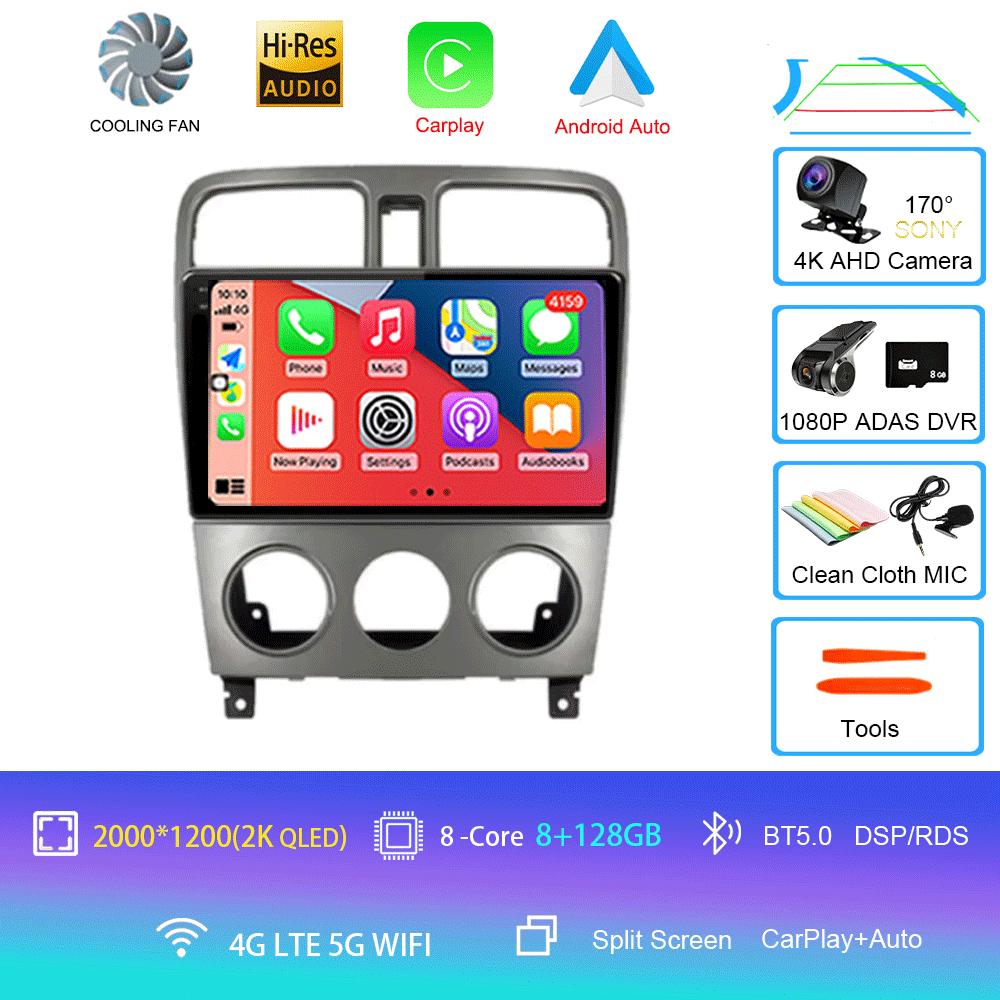 For Subaru Forester SG 2002 - 2008 Car Radio Android 14 Carplay Auto 2K Screen Multimedia Player DSP Autoradio Stereo Head Unit