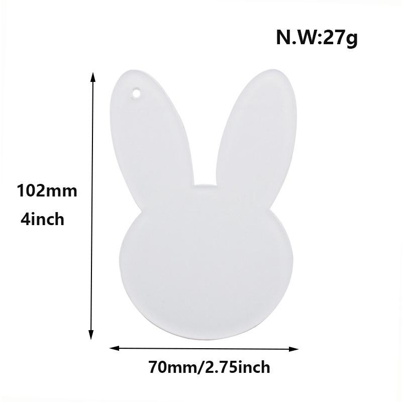 Easter Bunny Egg Acrylic Keychain Blank for Sublimation DIY Blank Acrylic for Sublimation