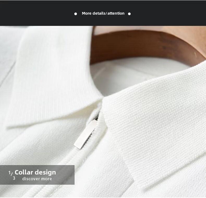 Men's Trendy Slim Fit Lapel Polo - Short-Sleeved Korean Style 2023 Summer T-Shirt