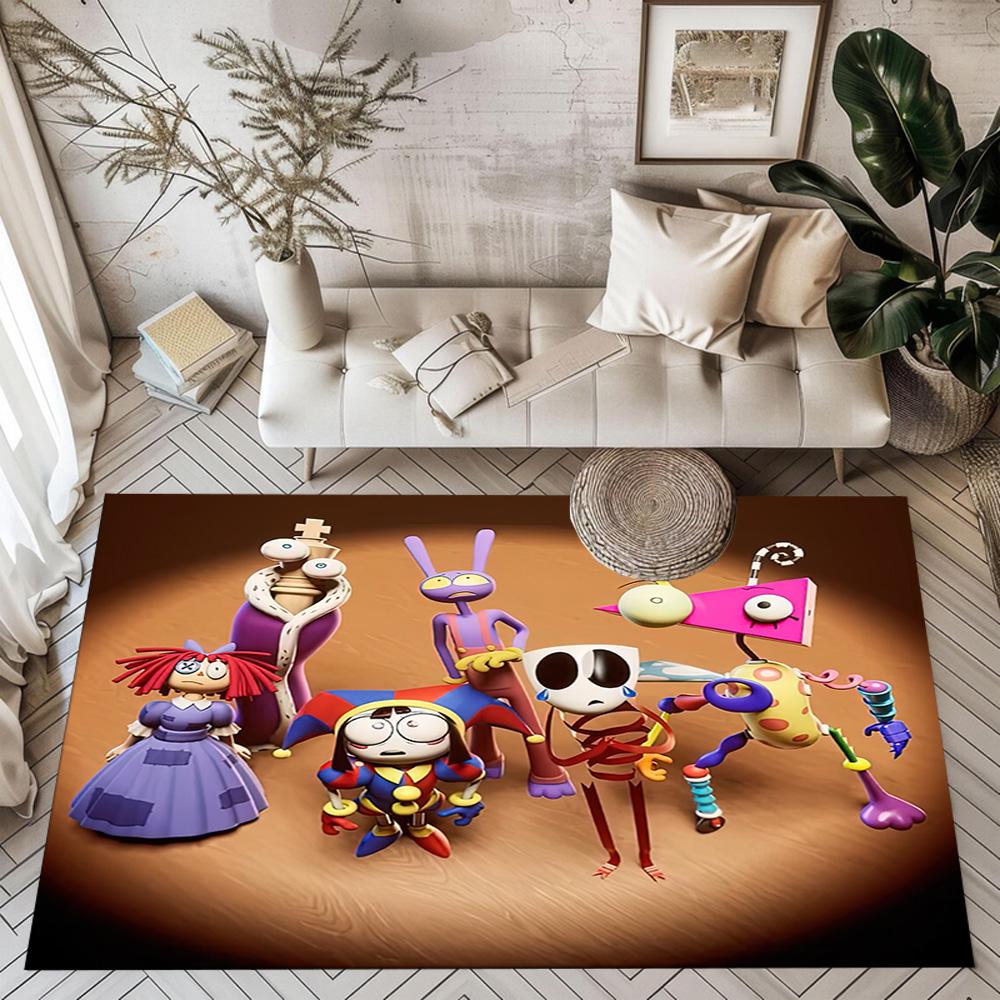 The Amazing Digital Circus Game Square Rugs Are a Great Choice for Living Rooms, Bedrooms, Home Décor, and As Gifts.