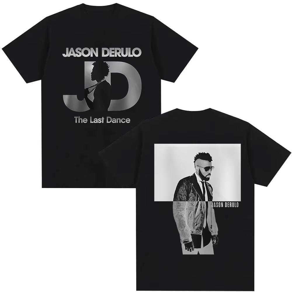 Jason Derulo The Last Dance Tour 2026 graphics Cotton shirt unisex Y2k Hip hop Style Summer Mens Short sleeve Tshirt fan gift M