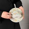 Jinyun Retro Coffee Cup Gift Box Ceramic Gift Cup Souvenir Light Luxury Flowers High end Cup Saucer Gift