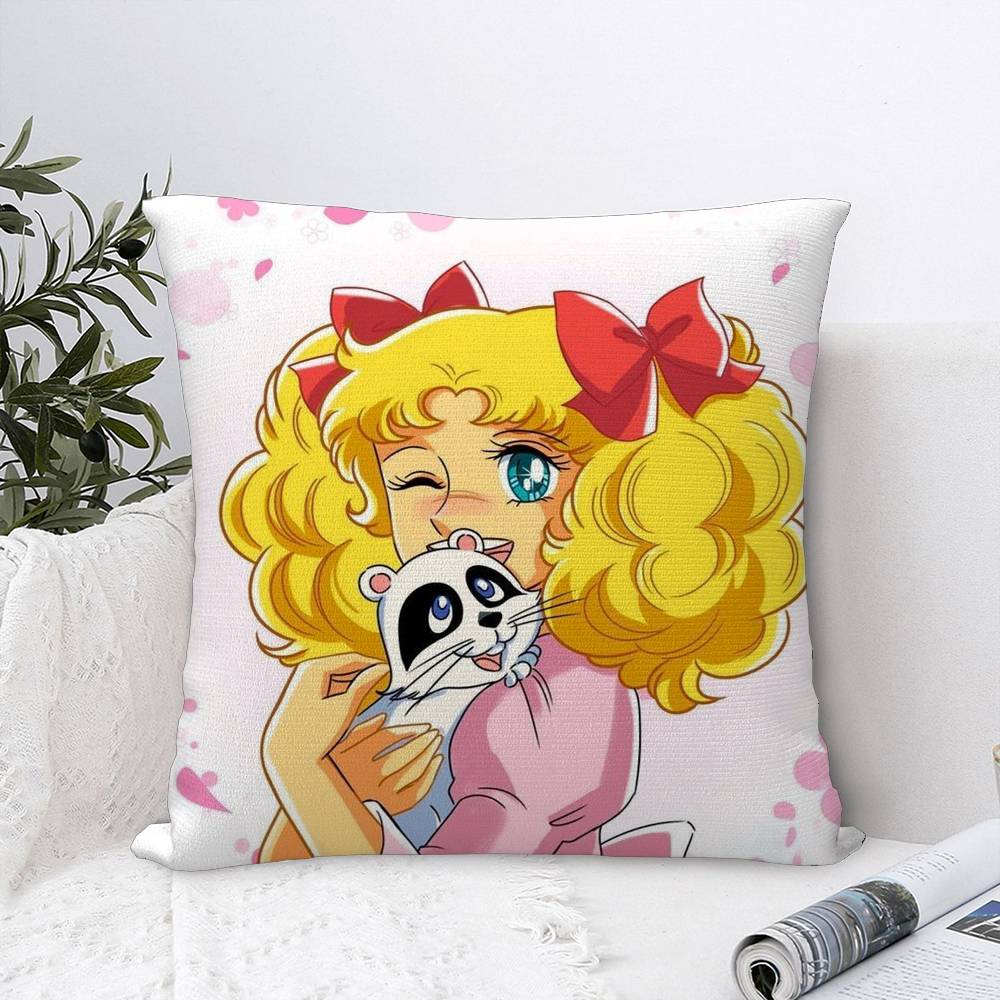 Poszewka na poduszkę Pluszowa tkanina Miękka Dwustronny nadruk Anime C-Candy Candy Poszewka na poduszkę na sofę Poduszki dekoracyjne