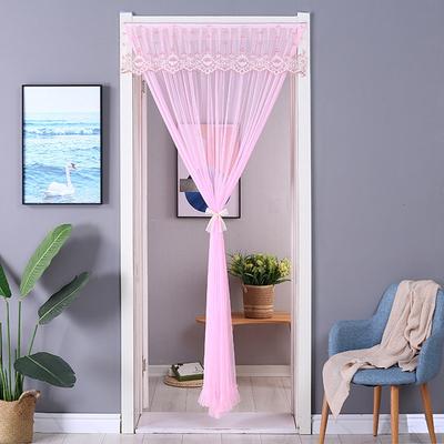 90X210CM No-Punch Anti-Mosquito Door Curtain Lace Mosquito Proof Double-Layer Gauze Curtain Bedroom Door Partition Curtain