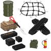 GLOBACT RC Crawler Car Parts Roof Decoration Luggage Net Recovery Board Toolbox Wood Box Shovel for 1/18 TRX4M 1/24 Axial SCX24