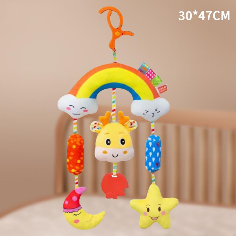 Baby Wind Chime Trolley Hanging Accessory Rattle Toy Bed Bell Safety Seat Hanging Accessories for Infants 0-1 Year Old
