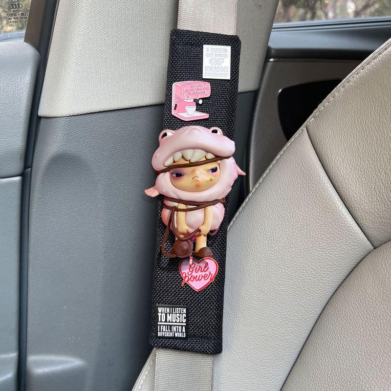 Bubble Mart Ono Echo Series Car Seatbelt Shoulder Pad Anti-Strangling Car Decoration Gift Cute New Don T Come Near Me