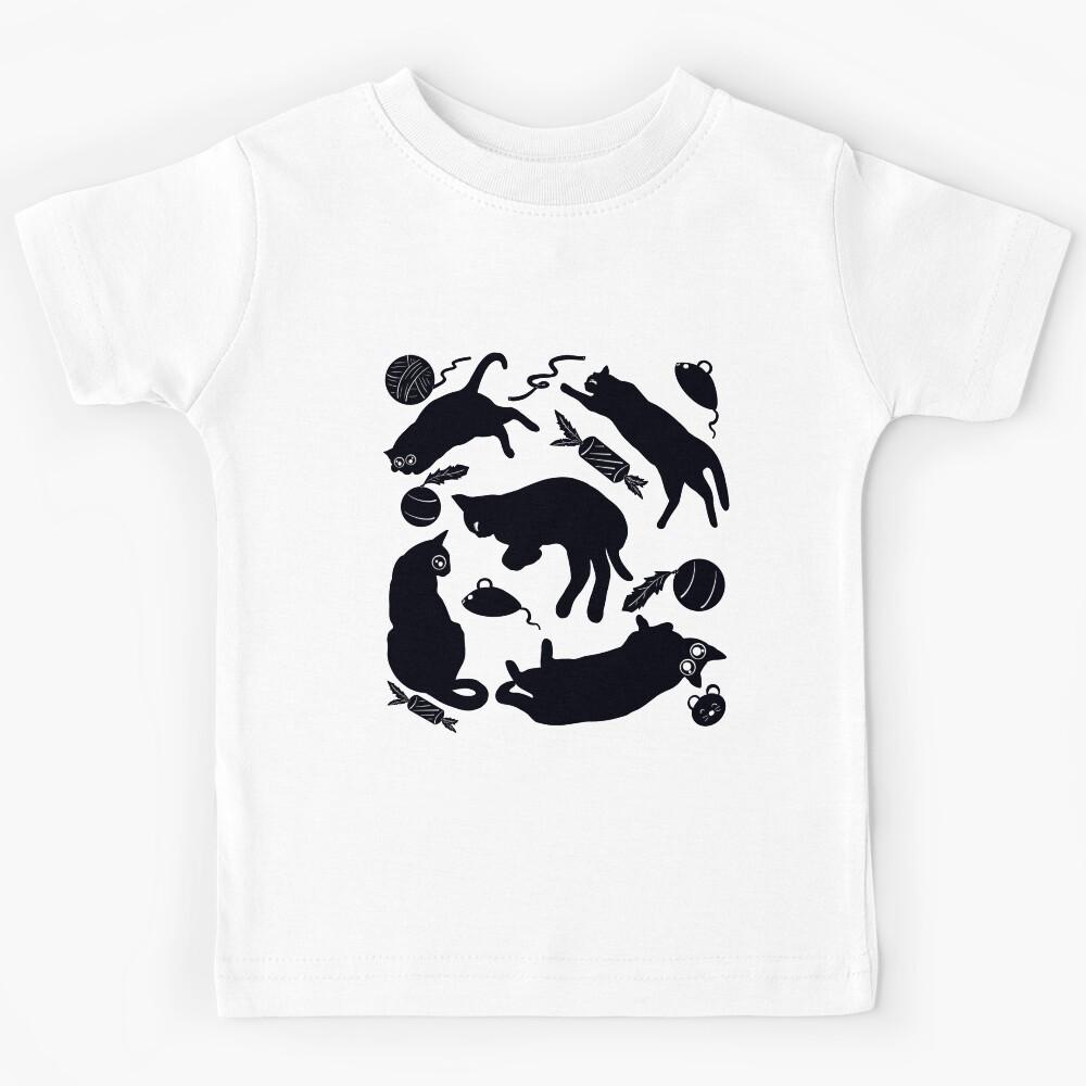 Big Ey Black Cat  Kids T-Shirt 150