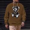 Men's Autumn 2025 Rich Bear Trendy Sunglasses Print Hoodie