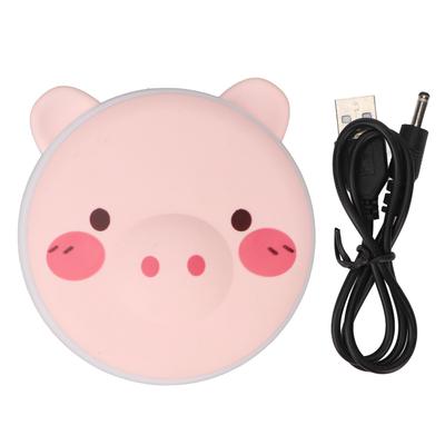 USB Hand Warmer Cute Piggy Prevent Scalding Portable Hand Warmer Power Bank with Luminous Mirror