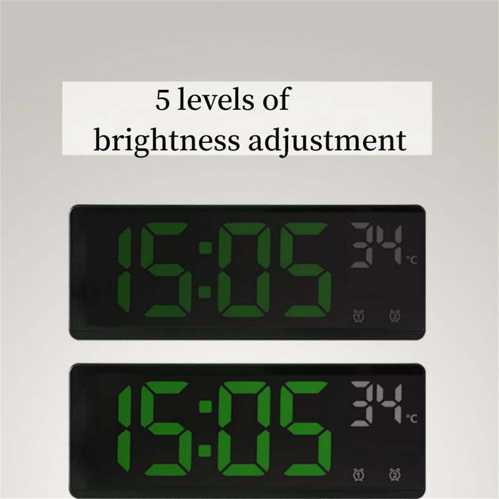 Multi-function Electronic Clock Multi-set Alarm Clock Mirror Clock Home Decoration Simple Large Screen Clock