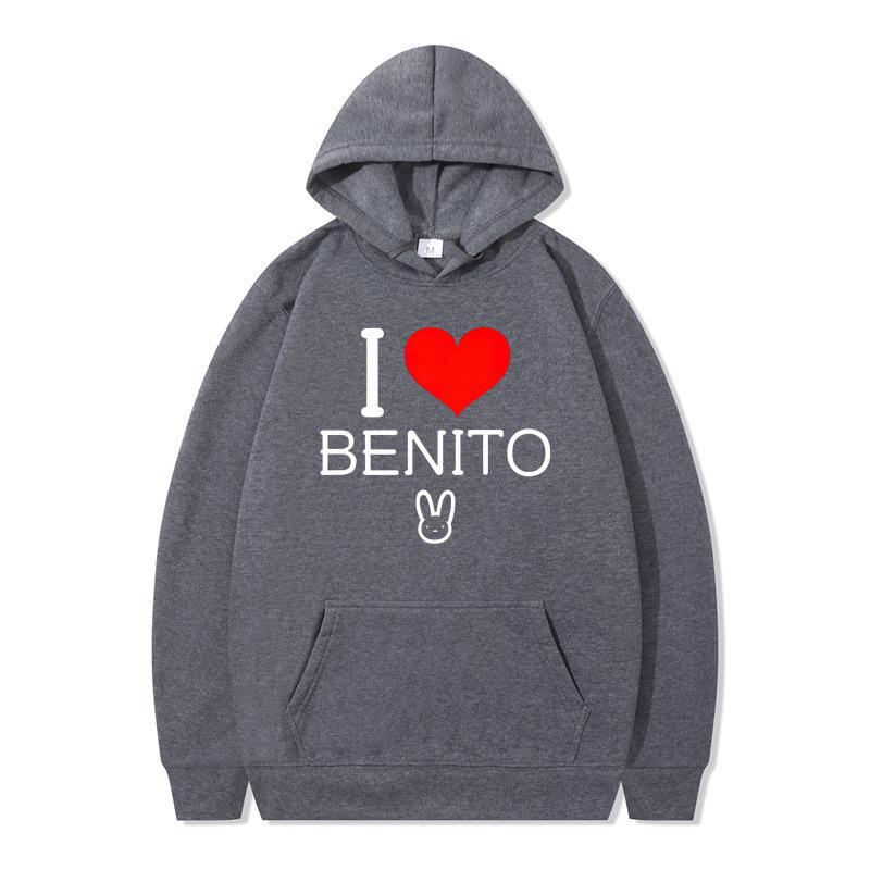 New un verano sin ti bad bunny anime print fashion men's casual hooded sweater