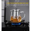 Induction Compatible Glass Teapot 1 Pc Heat Resistant Borosilicate With Stainless Steel Infuser For Daily Kung Fu Tea Brewing